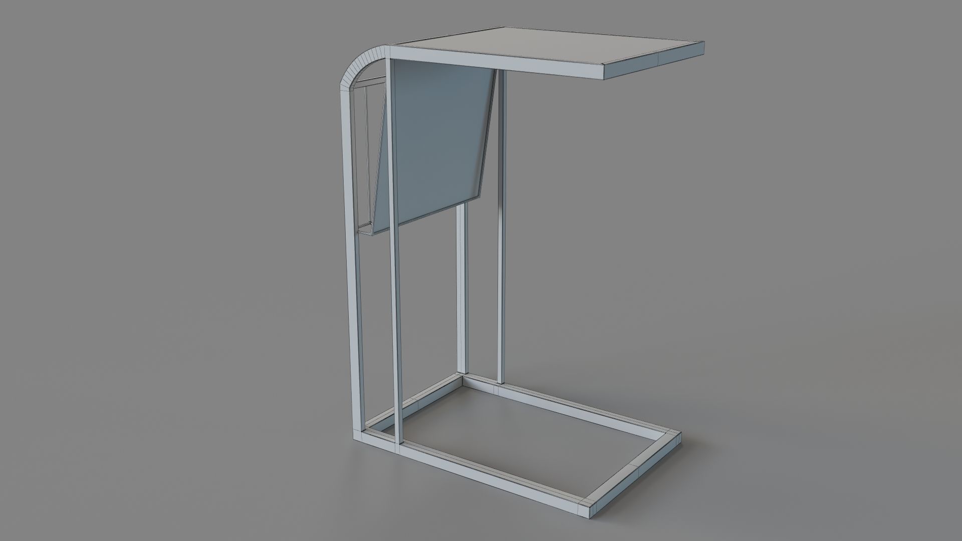 Magazine Table Gold 3D model_5