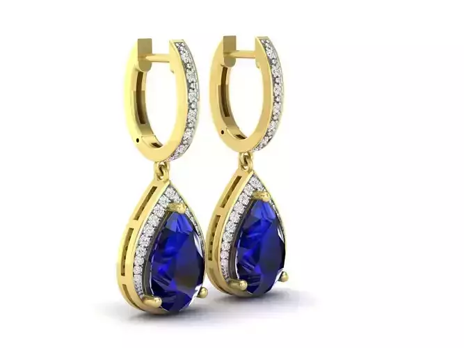 AV 367 Diamond Ladies Dangling Drop Earrings
