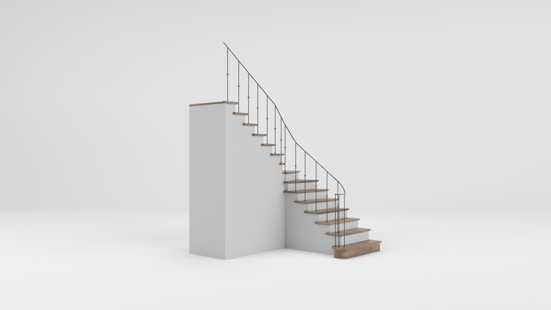Stairs 02 3D model_5