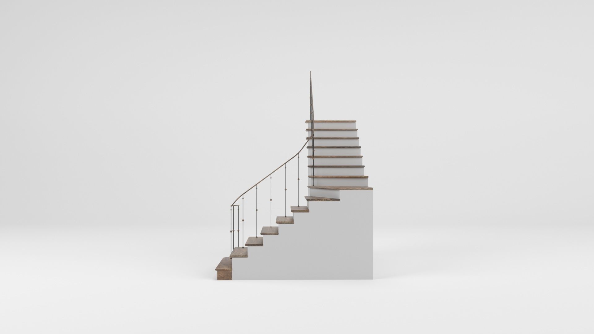 Stairs 02 3D model_7
