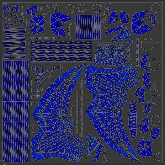 Axe Weapon with ice crystals Low-poly 3D model_8