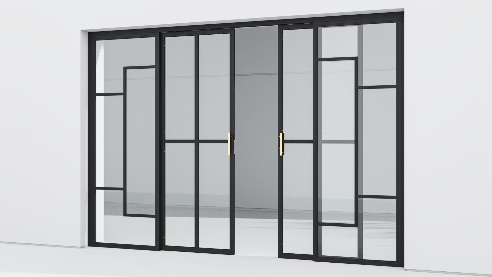 Aluminium door 33 3D model_2