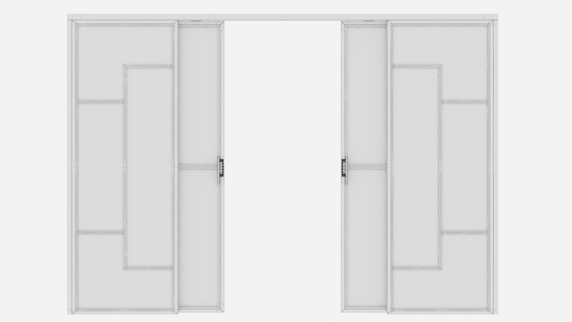 Aluminium door 33 3D model_6