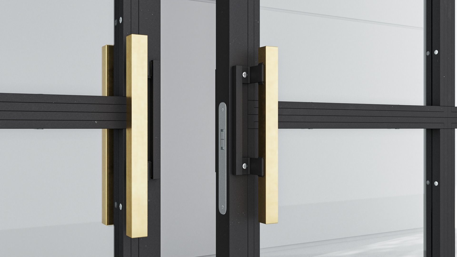Aluminium door 33 3D model_4