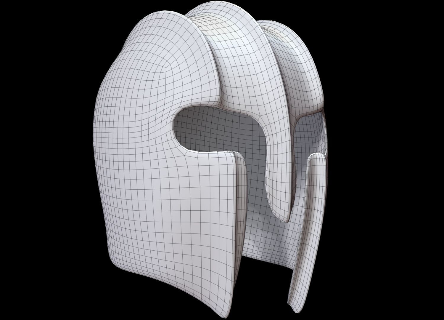 Helmet spartan 3D model_12