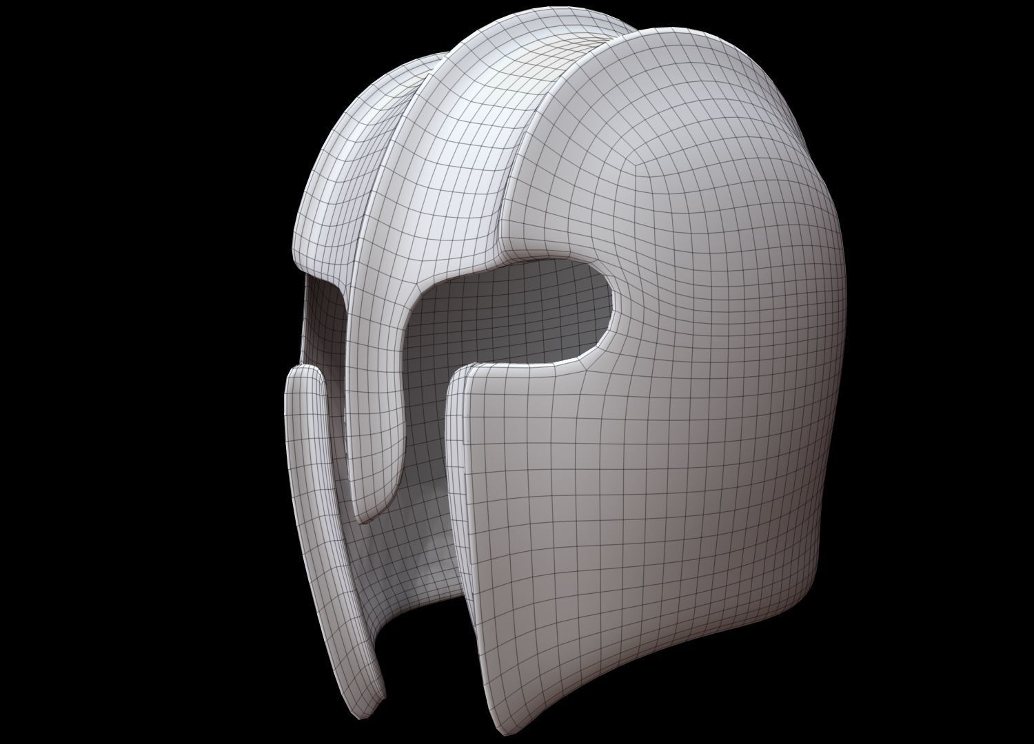 Helmet spartan 3D model_18