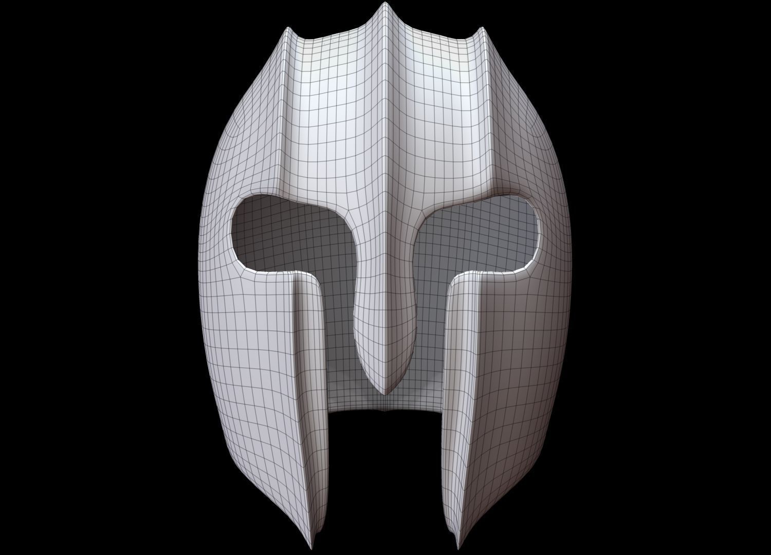 Helmet spartan 3D model_11