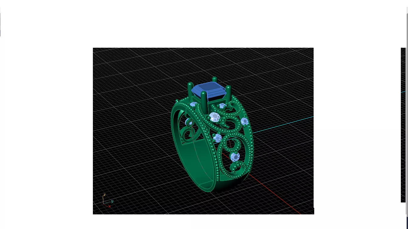 Swirl Ring 3D model_0