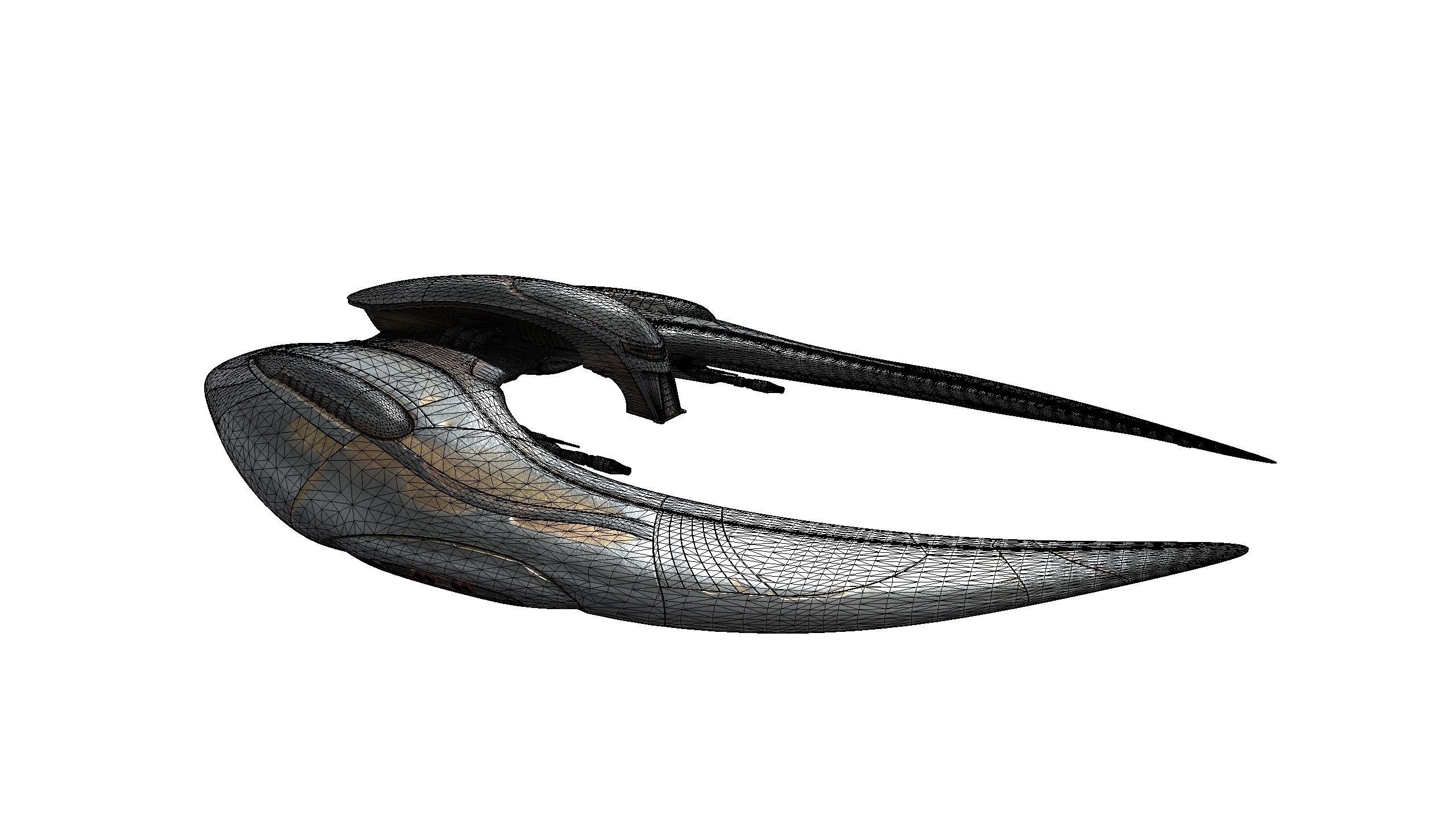 Battlestar Galactica Ship 3D model_3