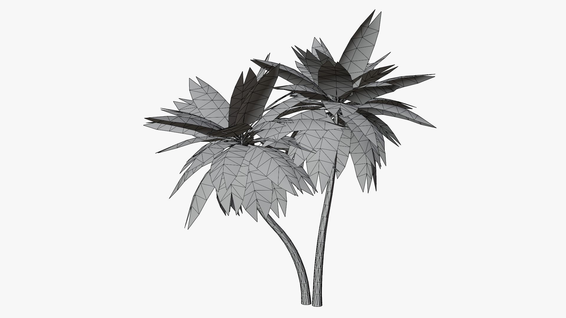 Lowpoly Date Palm v5 Low-poly 3D model_1