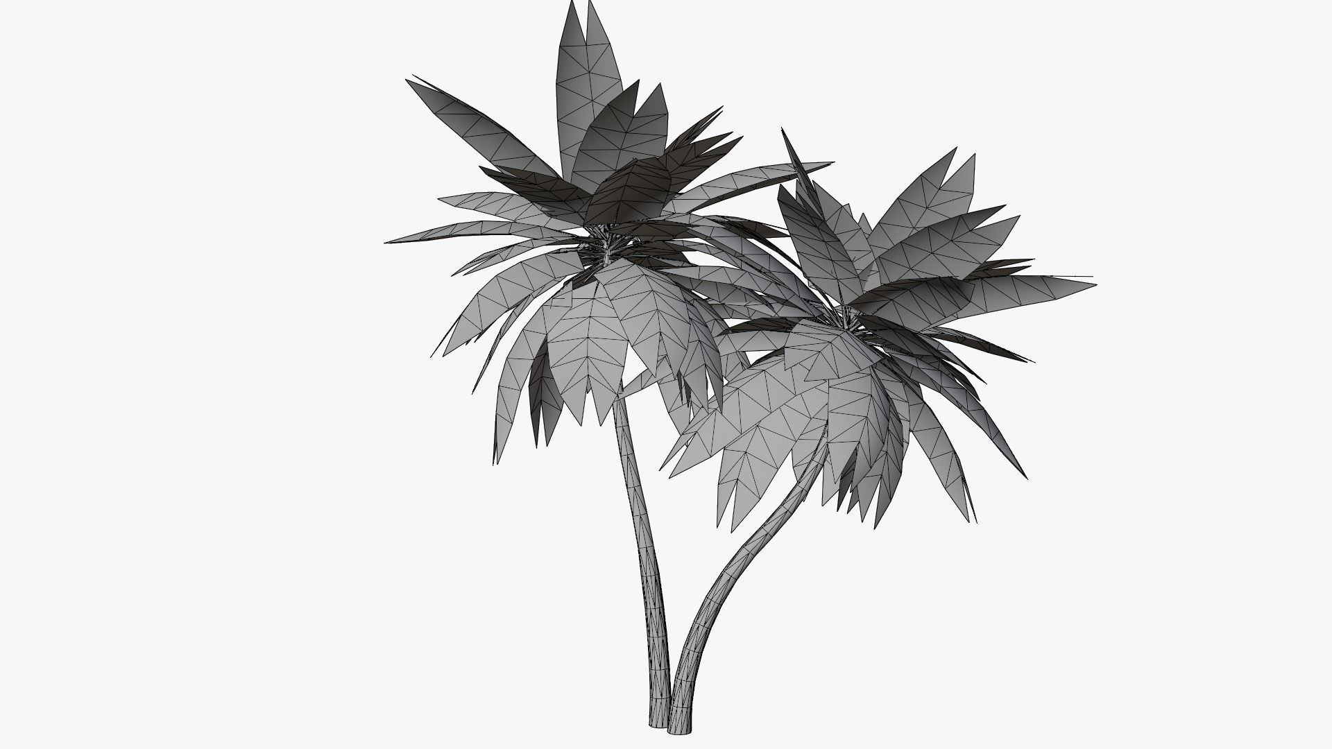 Lowpoly Date Palm v5 Low-poly 3D model_5