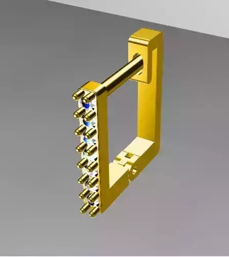 square earrings -baali