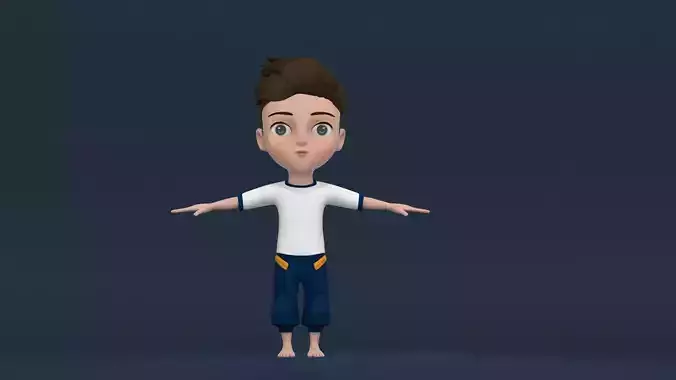 Boy 3D model cartoon