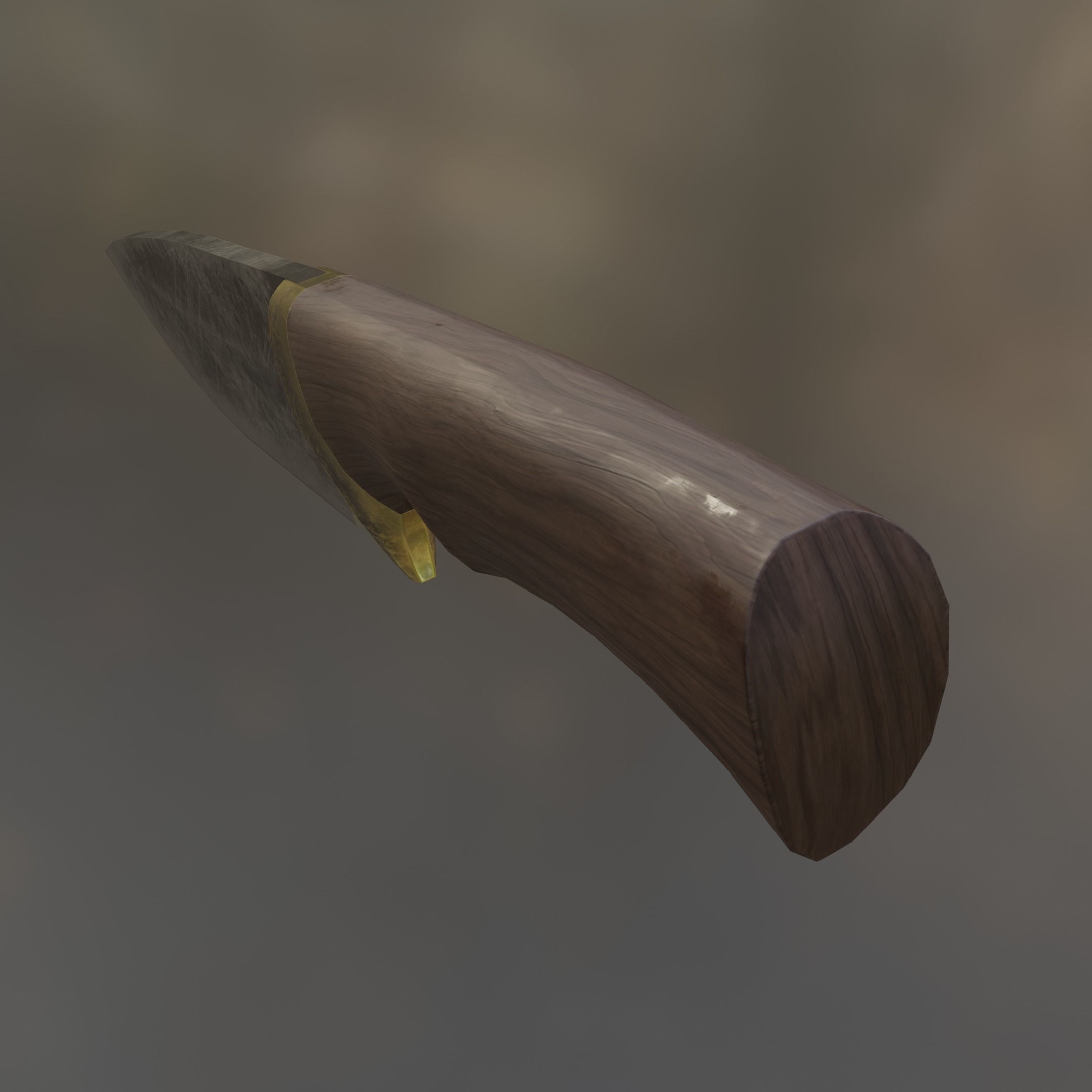 Hunting Camping Cooking and Survival Knife Low-poly 3D model_4