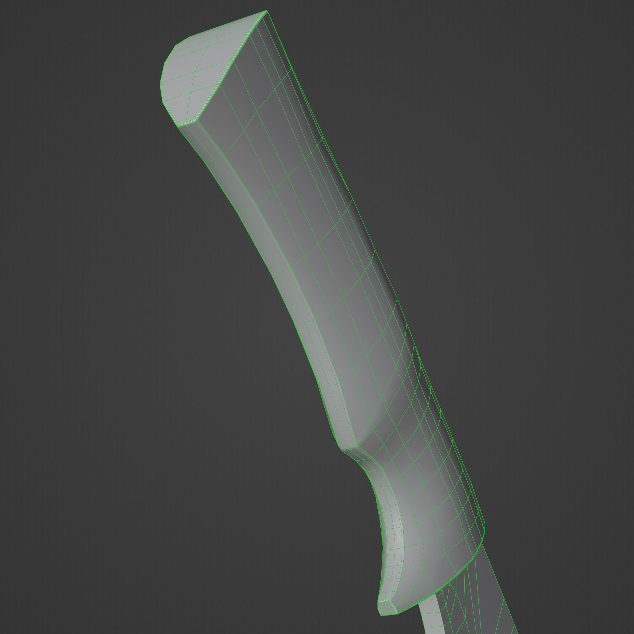 Hunting Camping Cooking and Survival Knife Low-poly 3D model_10