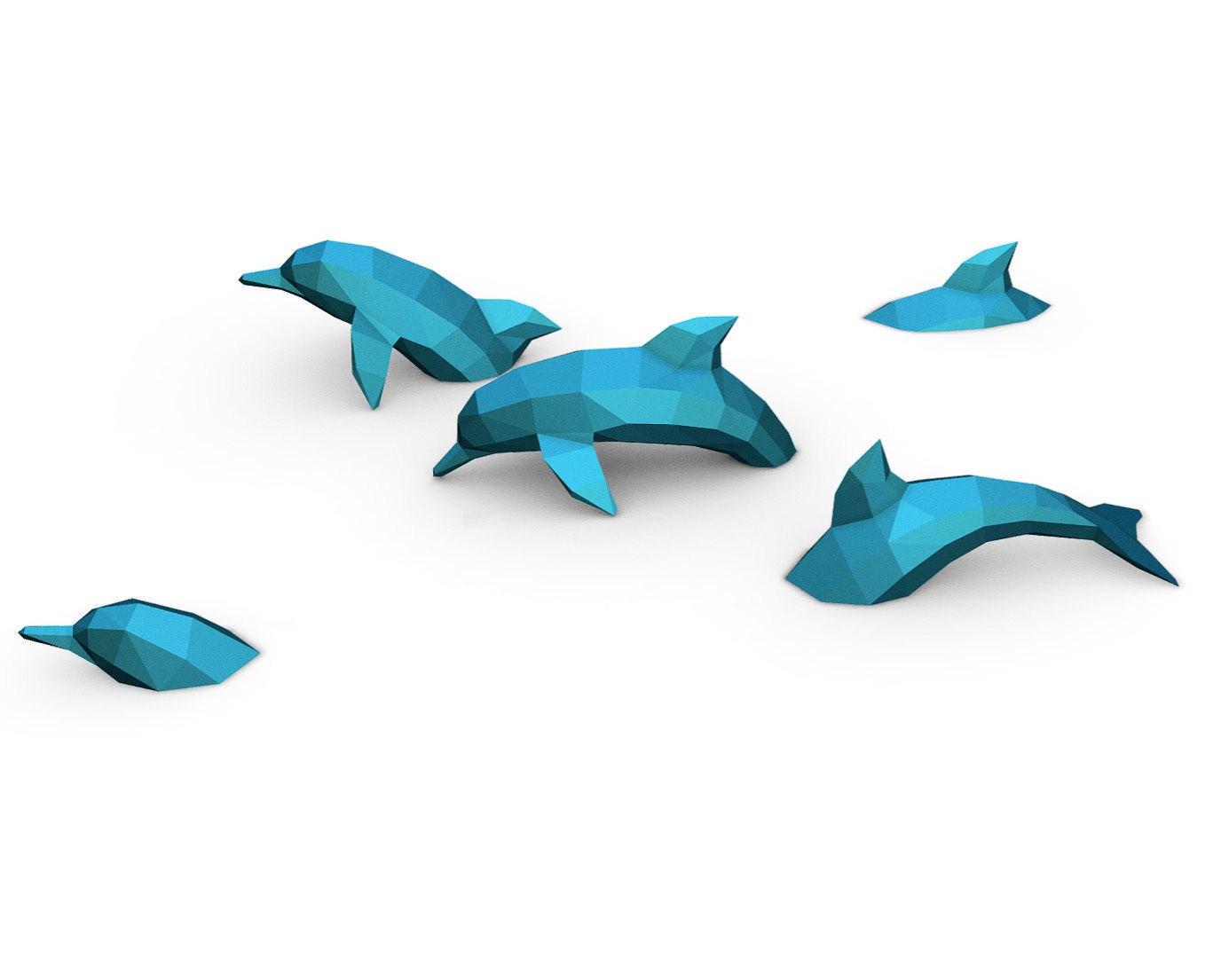 dolphins 3D print model_1