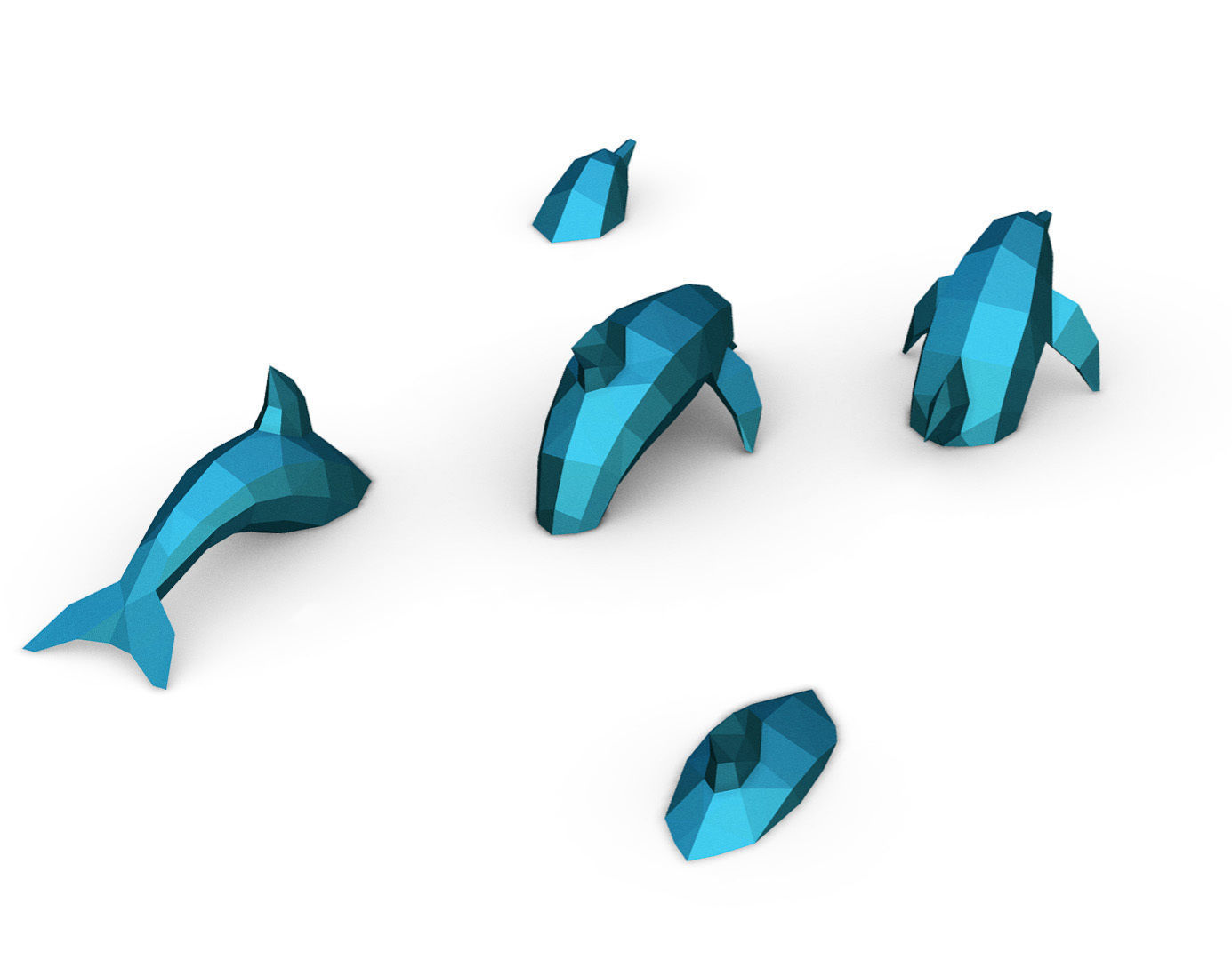 dolphins 3D print model_3
