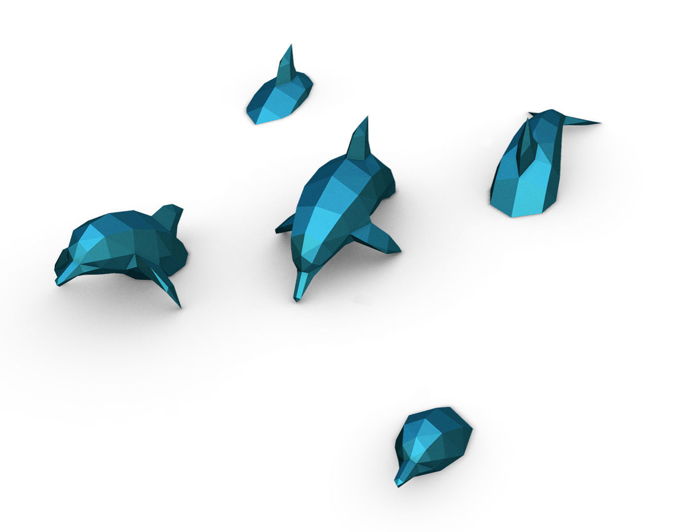 dolphins 3D print model_6