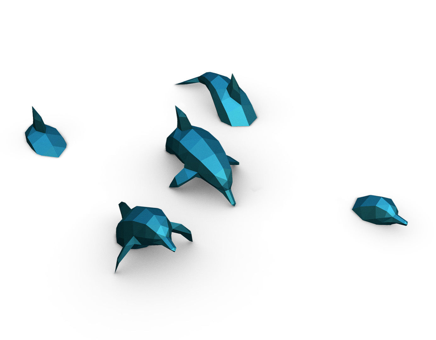 dolphins 3D print model_5