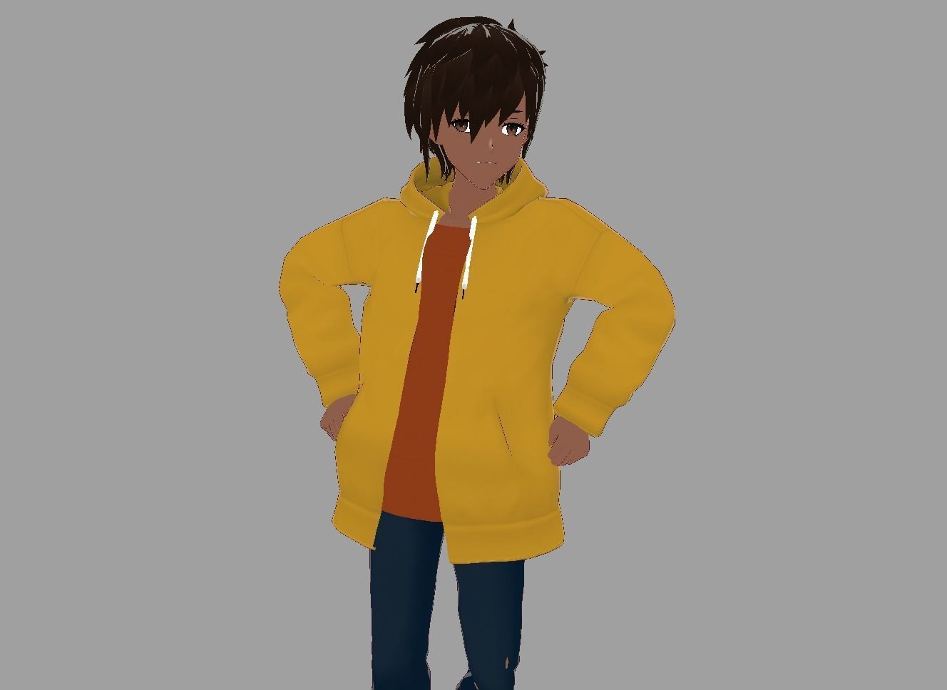  3D Model for vrchat and vtubing Low-poly 3D model_2