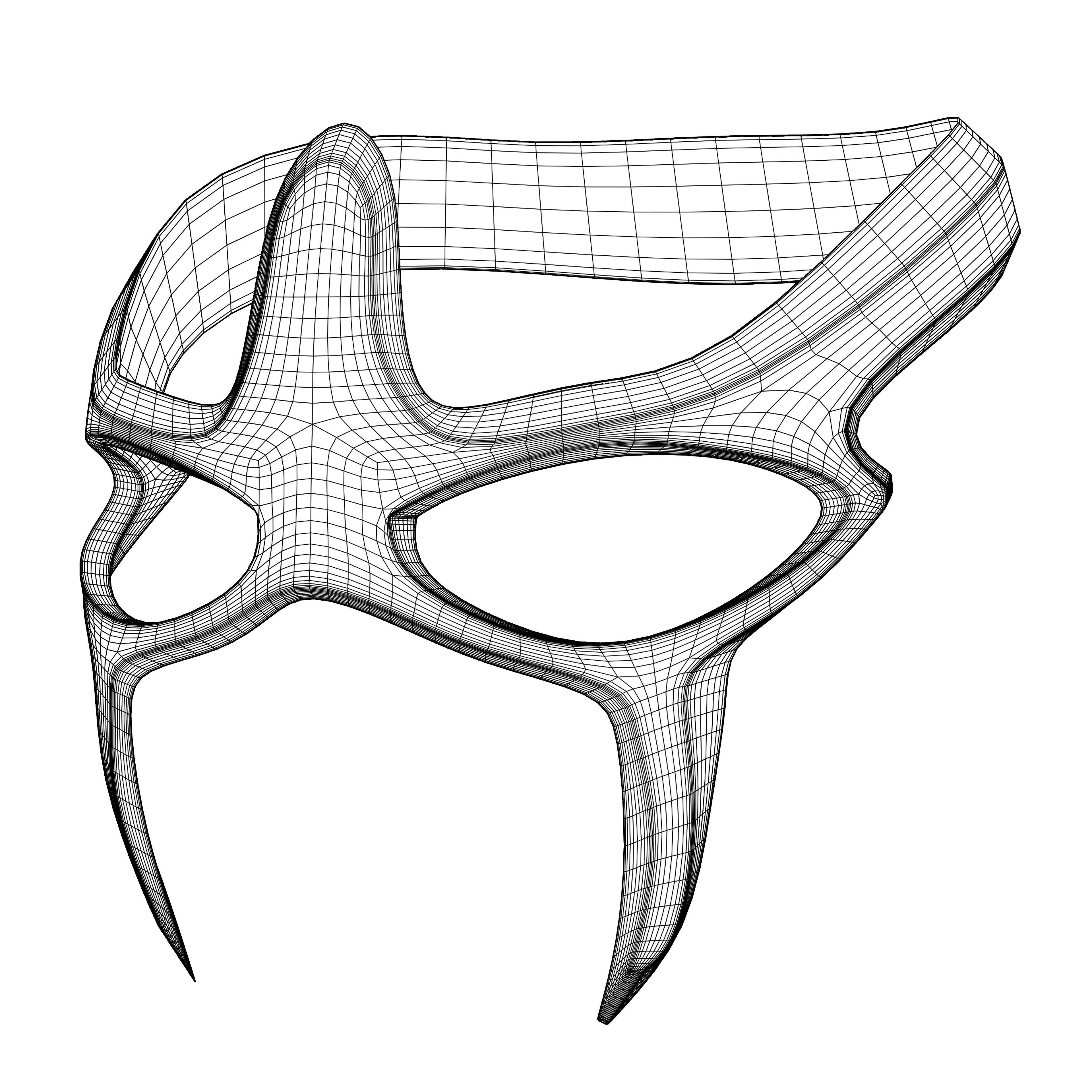 The Hero Fantasy Mask Low-poly 3D model_5
