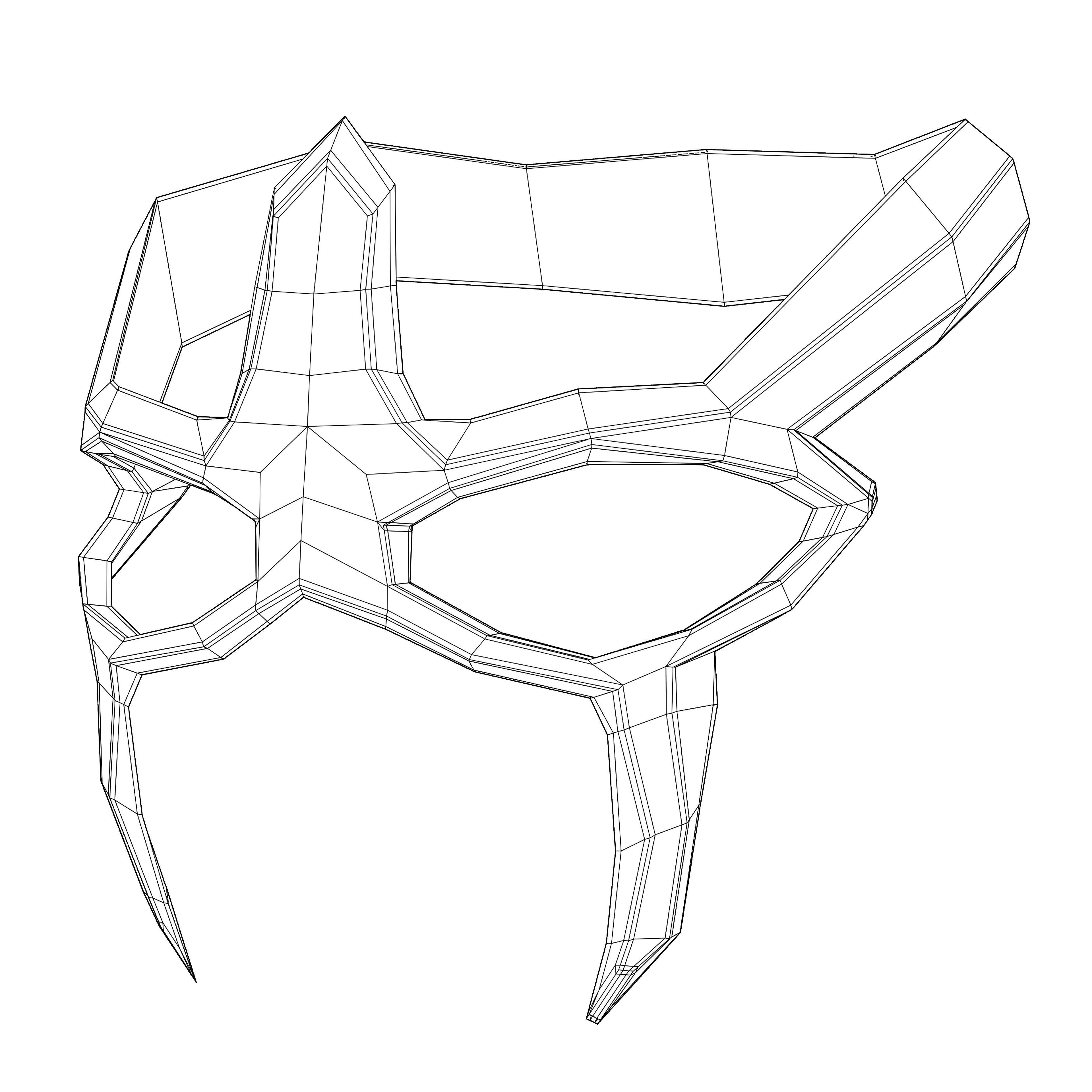 The Hero Fantasy Mask Low-poly 3D model_6