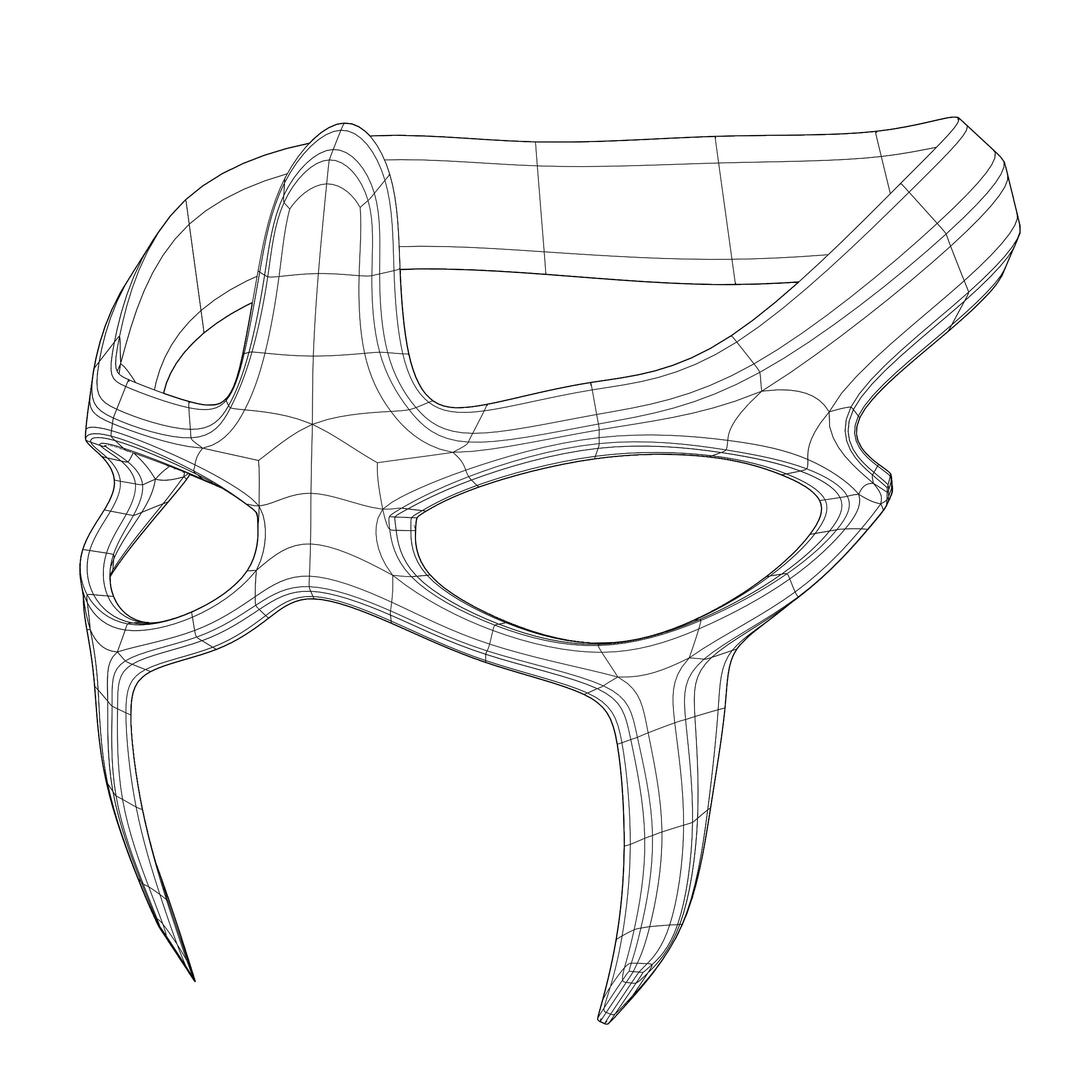 The Hero Fantasy Mask Low-poly 3D model_4