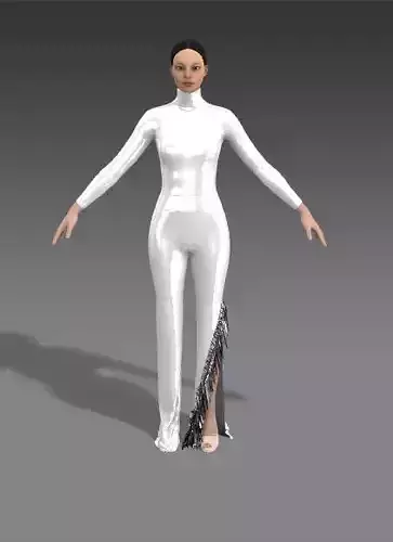 JUMPSUIT AND SLIT TASSEL DETAIL LOOK