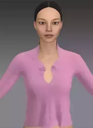 HEART NECKLINE PINK BLOUSE LOOK