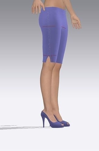 CAPRI LAVANDA COLOR SLIT DETAIL LOOK 3D model