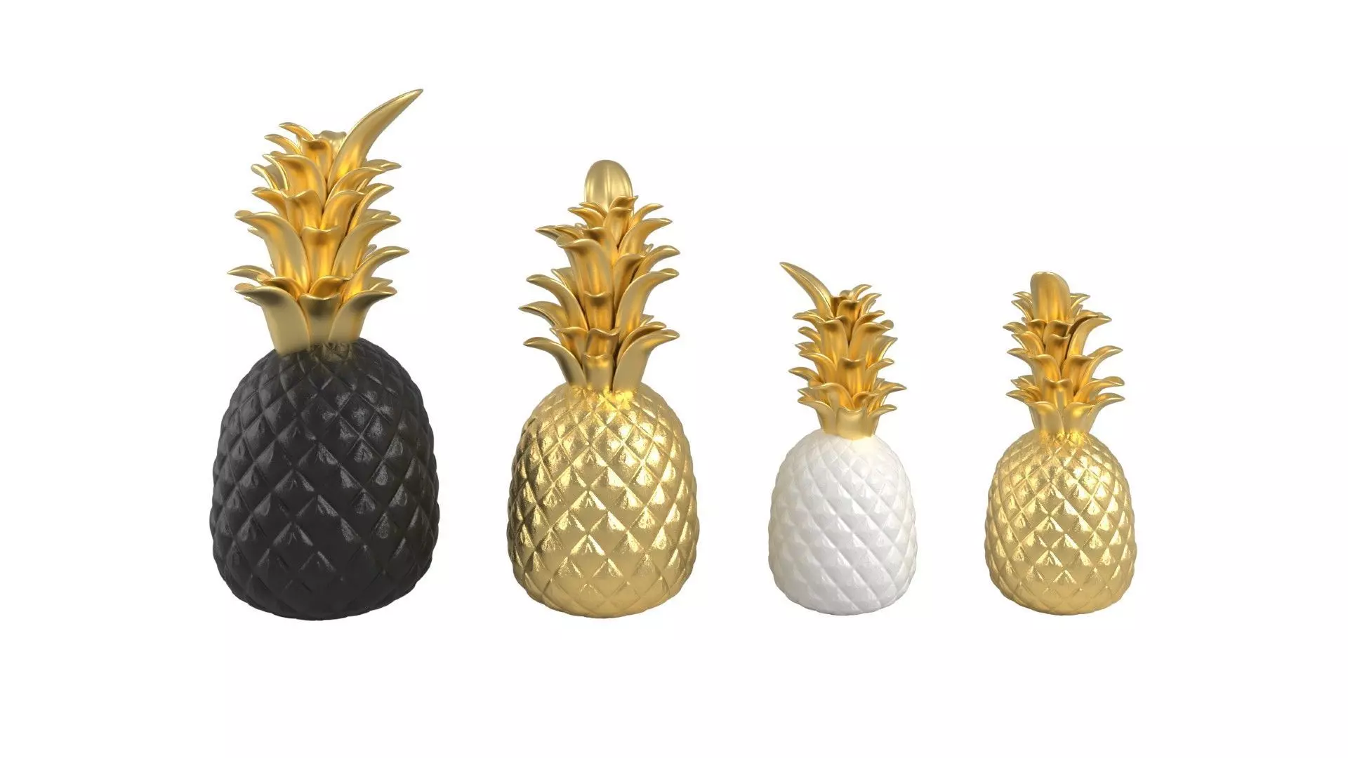 Pineapple Accessories Low-poly 3D model_0