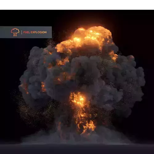 3D Big Explosion with Spark-Animation 3D model