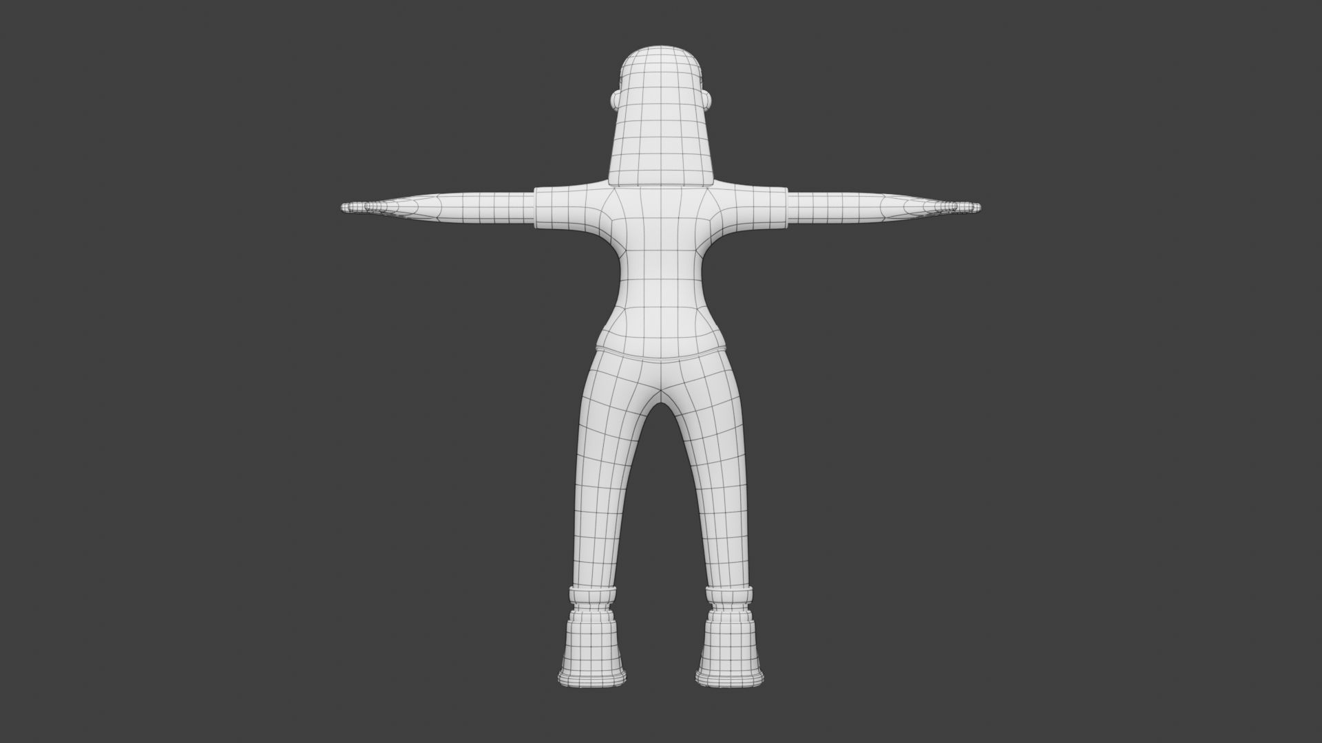 Woman Wear Short Shirt and Sneakers 3D Cartoon Character Style 3D model_7