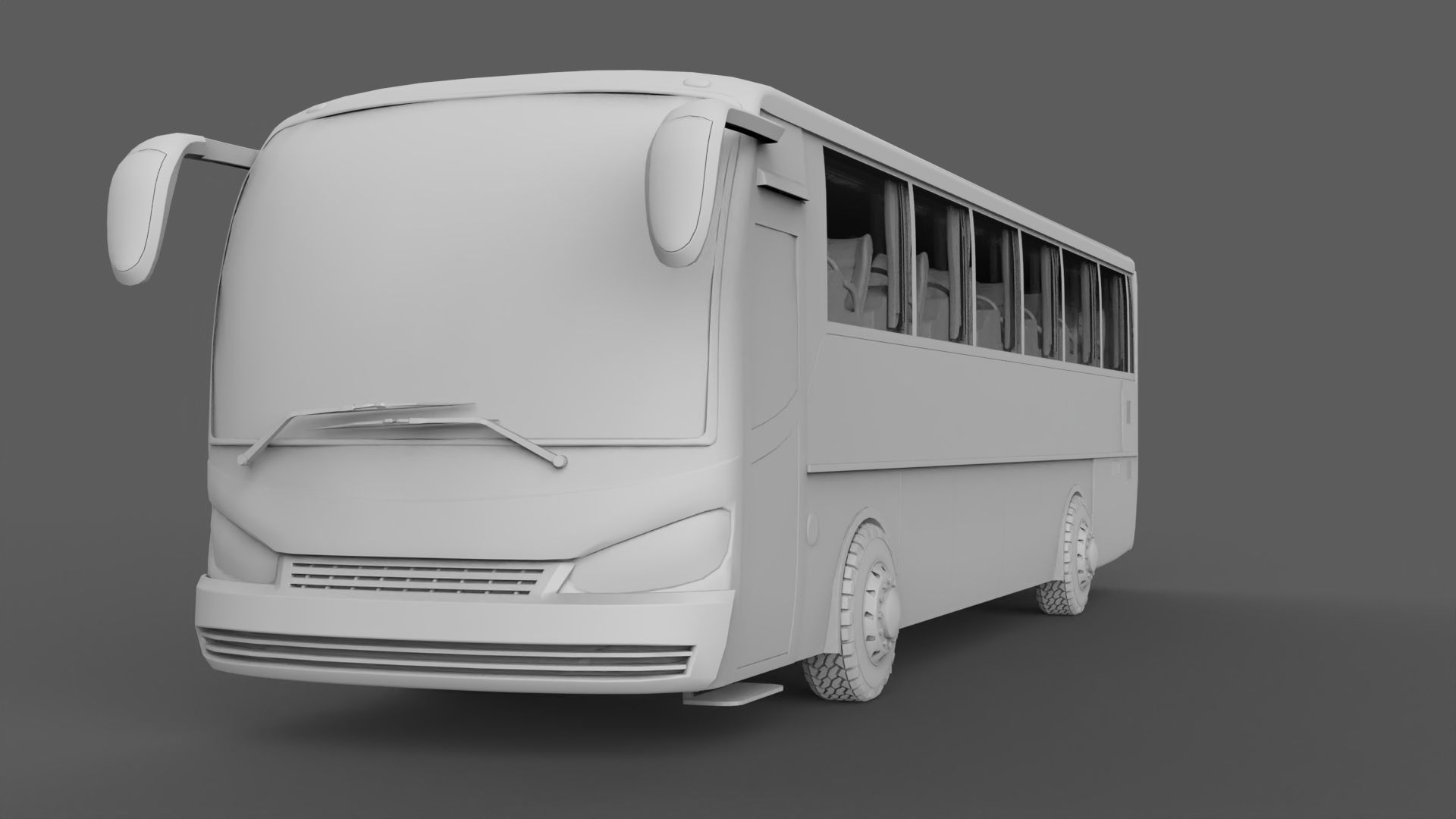 Bus 3d model Low-poly 3D model_4
