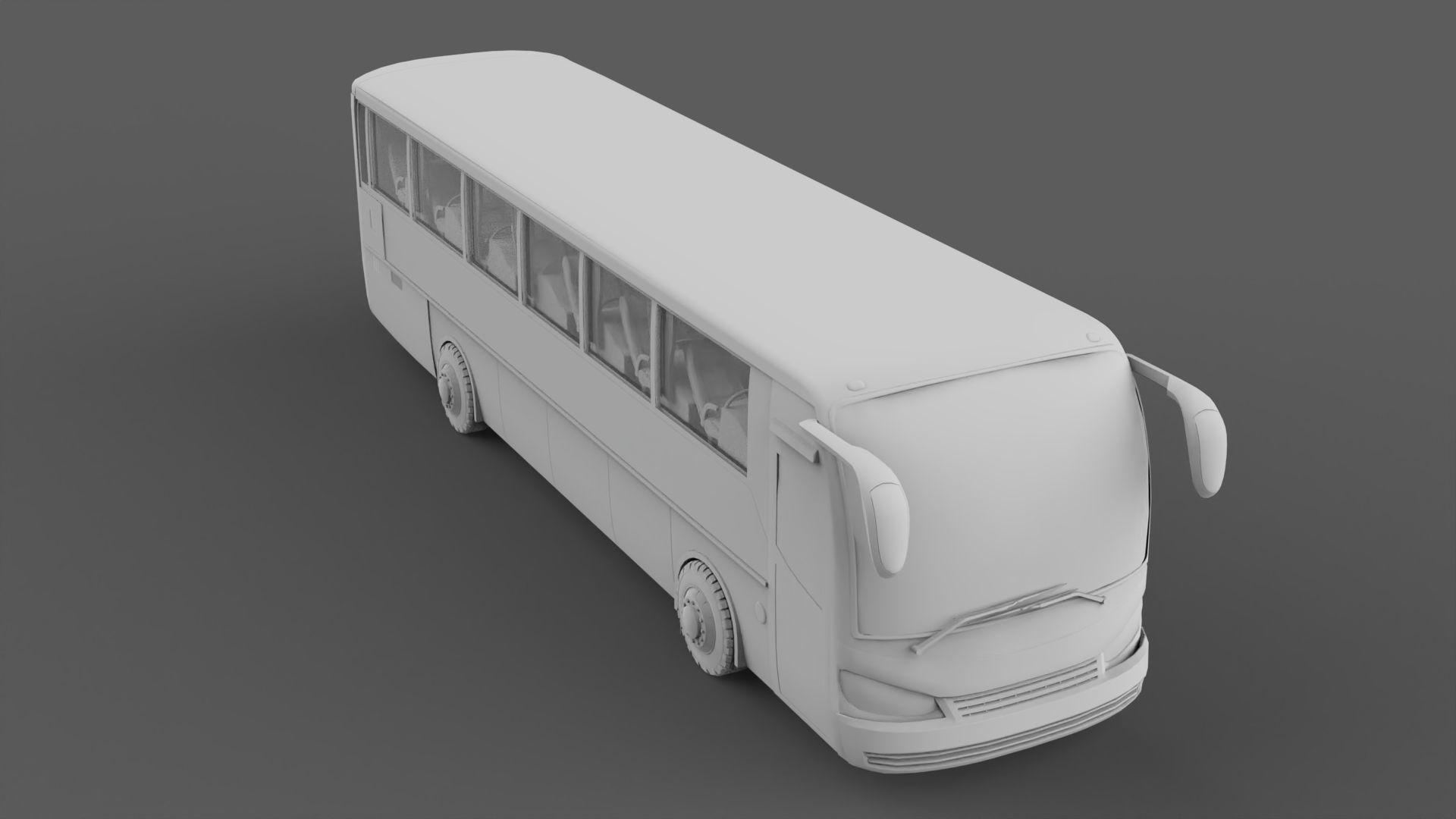 Bus 3d model Low-poly 3D model_5