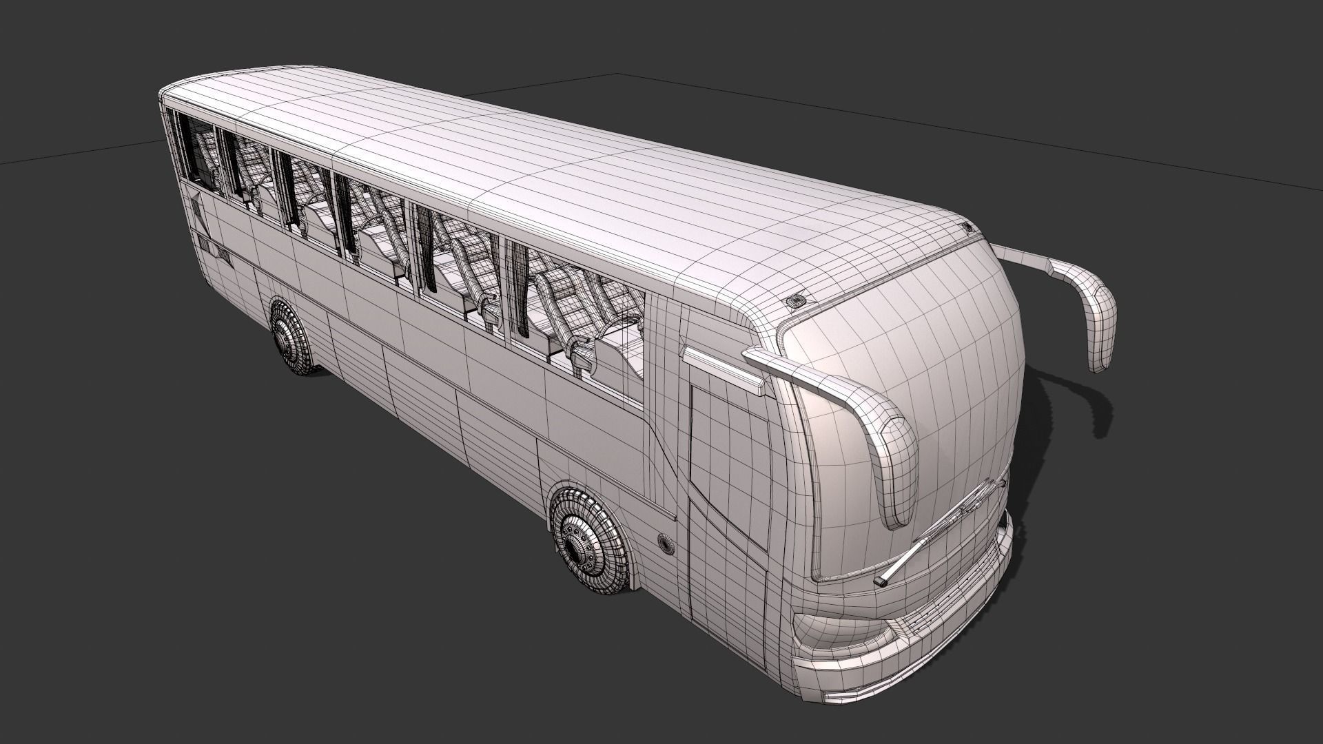 Bus 3d model Low-poly 3D model_6