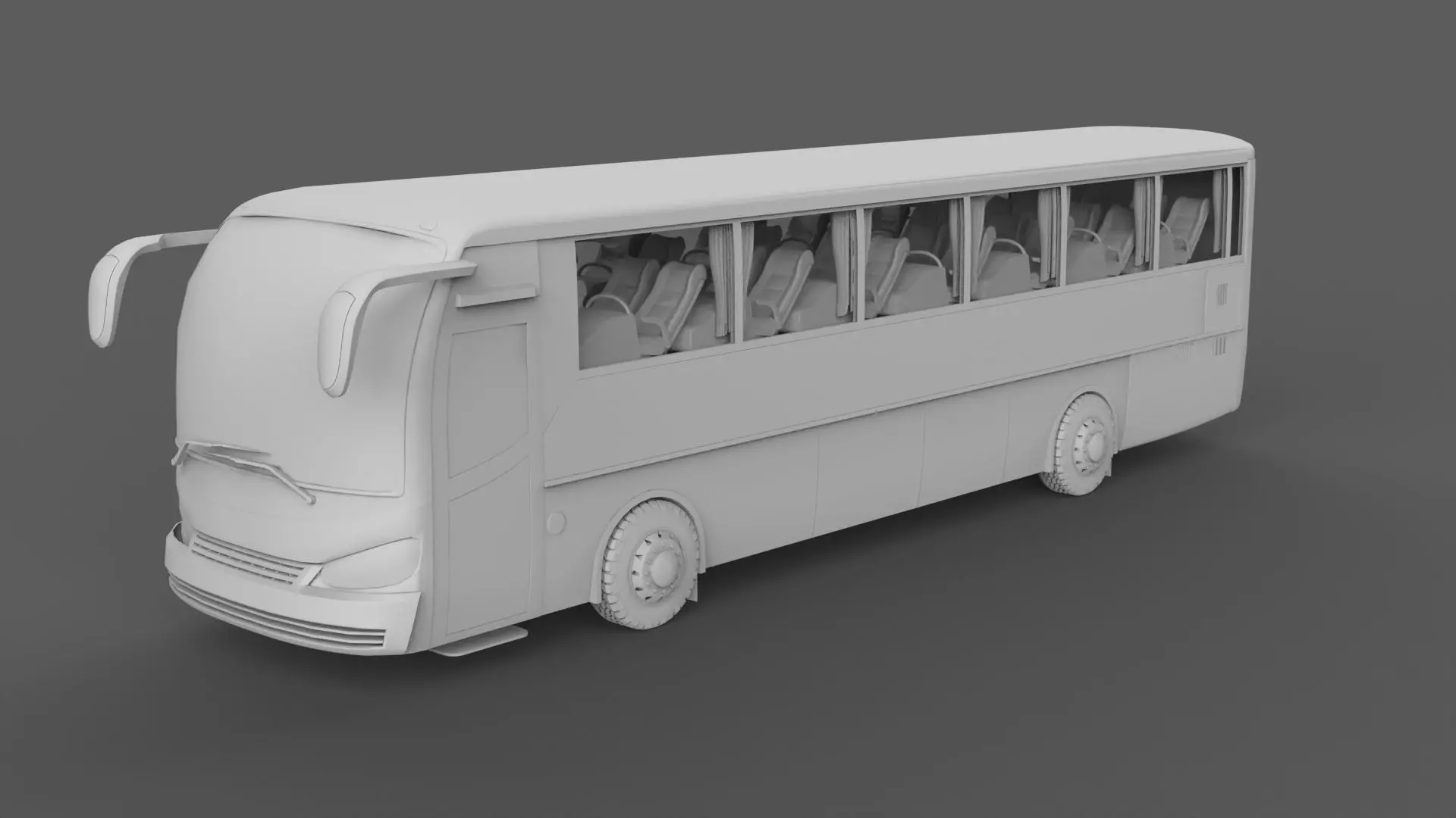 Bus 3d model Low-poly 3D model_0