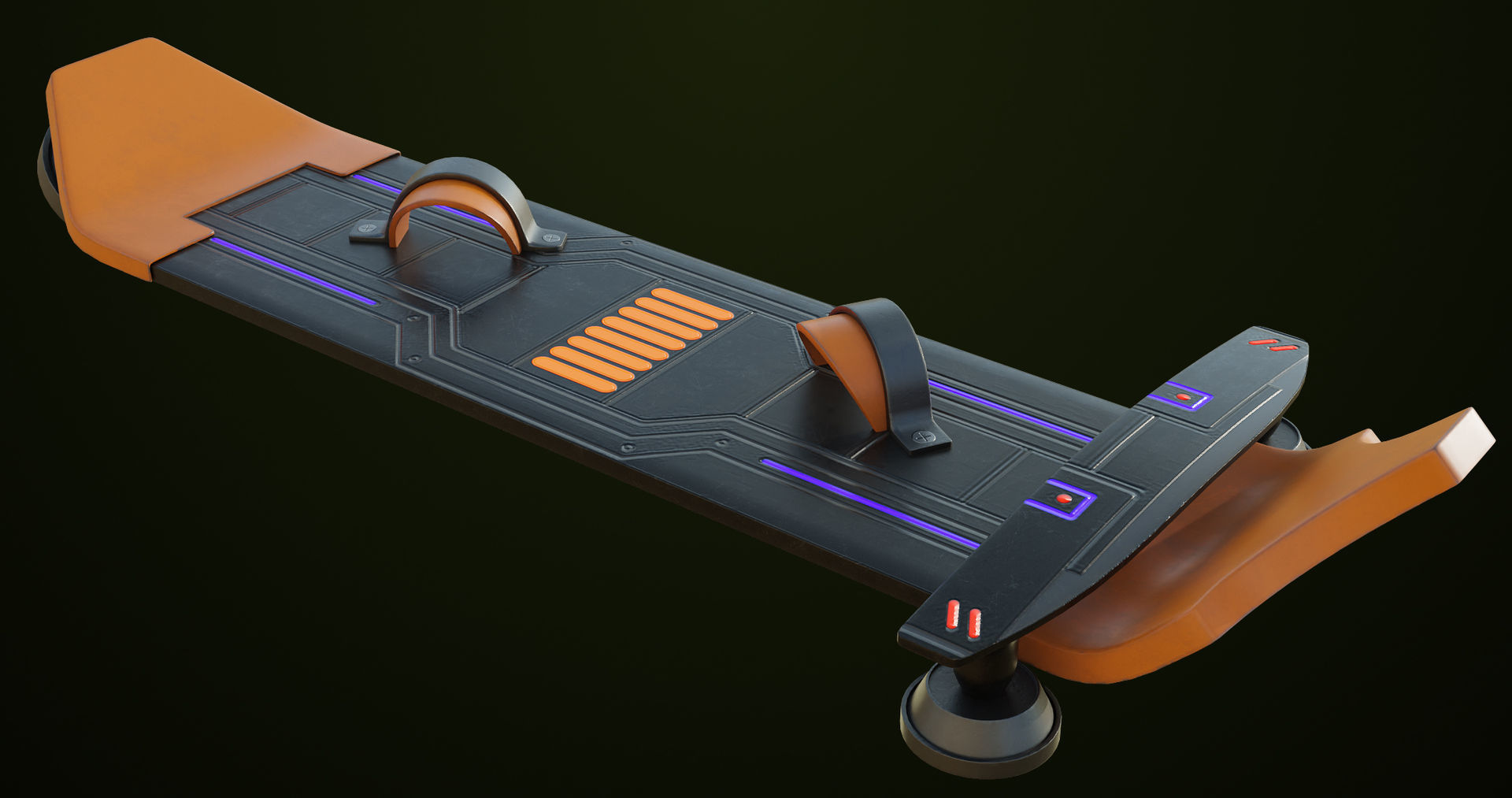 10 Sci Fi Hoverboards All PBR Unity UE Textures Included 3D Model Collection_59