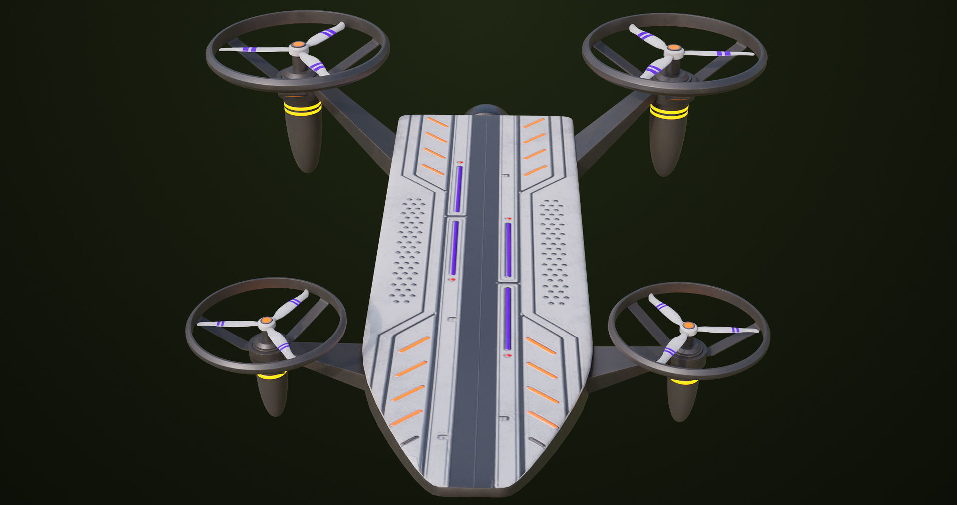 10 Sci Fi Hoverboards All PBR Unity UE Textures Included 3D Model Collection_73