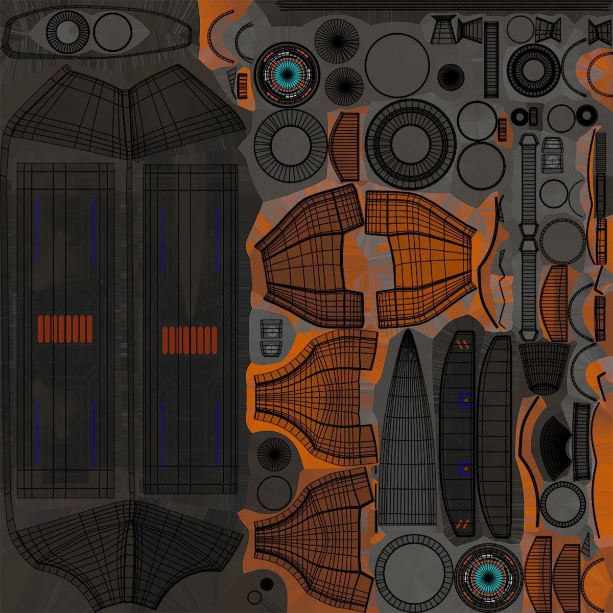 10 Sci Fi Hoverboards All PBR Unity UE Textures Included 3D Model Collection_63