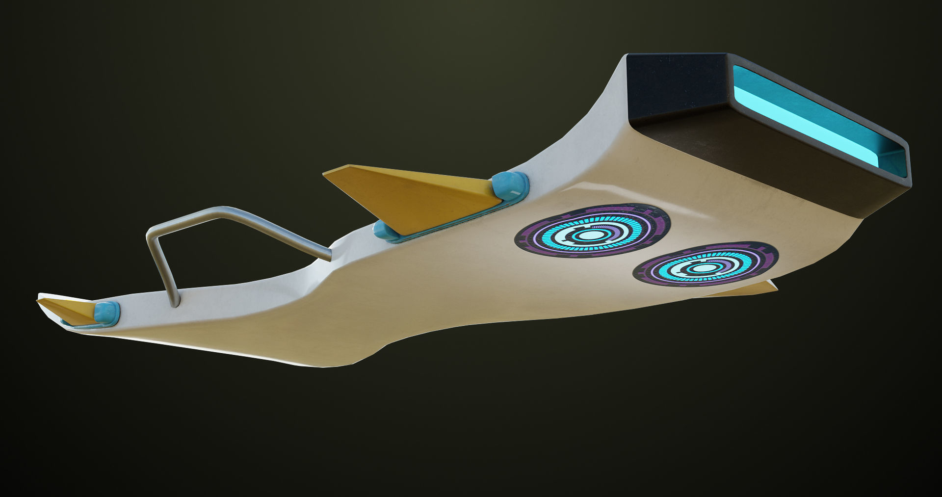 10 Sci Fi Hoverboards All PBR Unity UE Textures Included 3D Model Collection_52