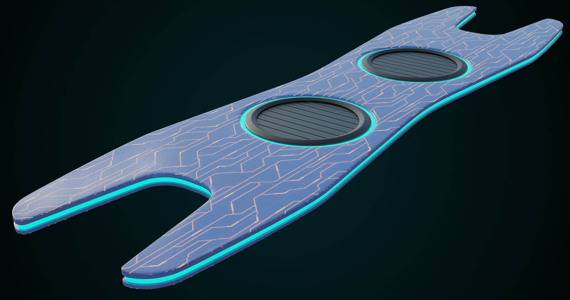 10 Sci Fi Hoverboards All PBR Unity UE Textures Included 3D Model Collection_5