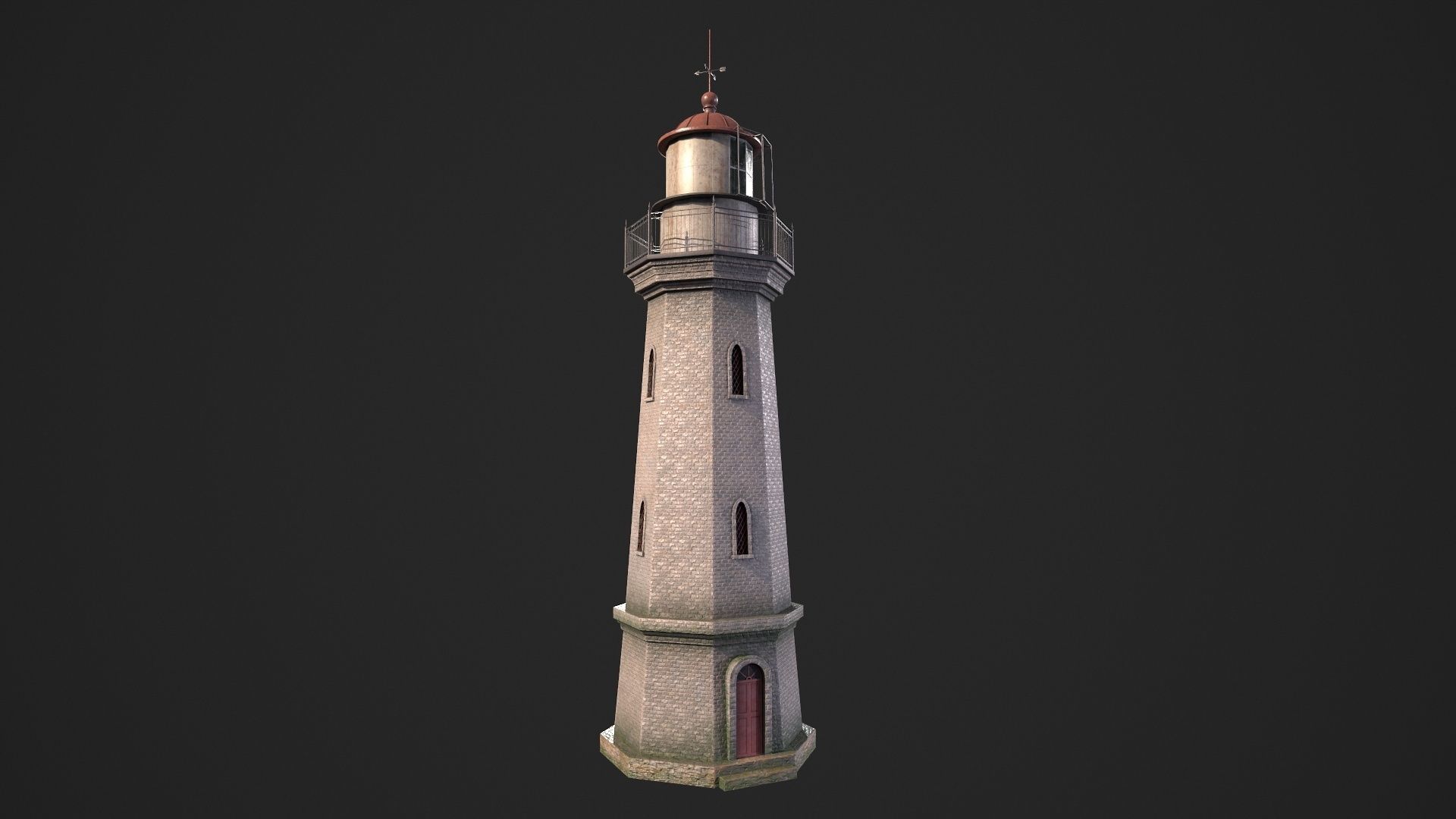 Lighthouse Low-poly 3D model_2