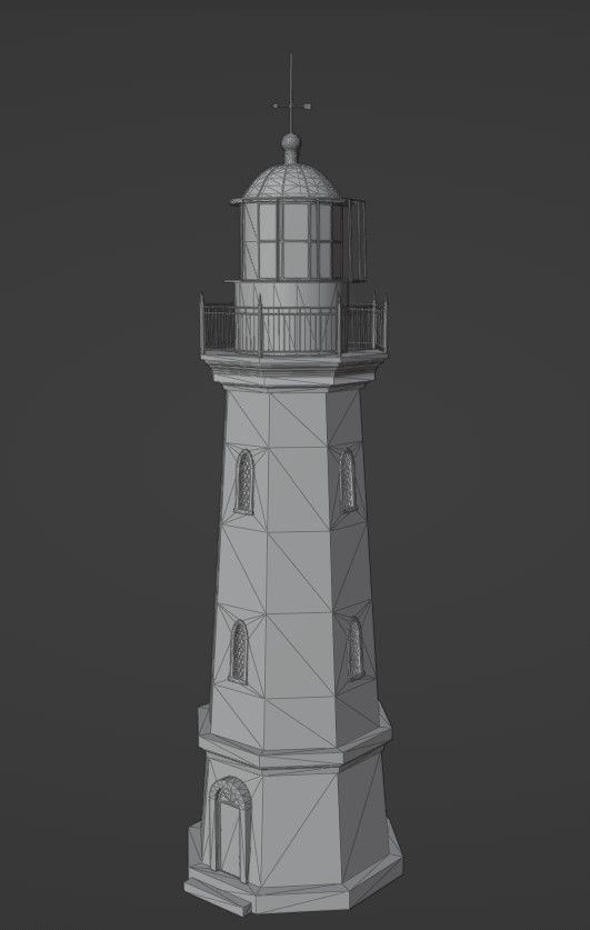Lighthouse Low-poly 3D model_5