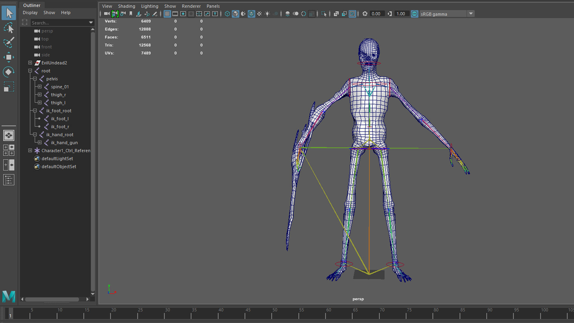 Evil Undead 2 Low-poly 3D model_22
