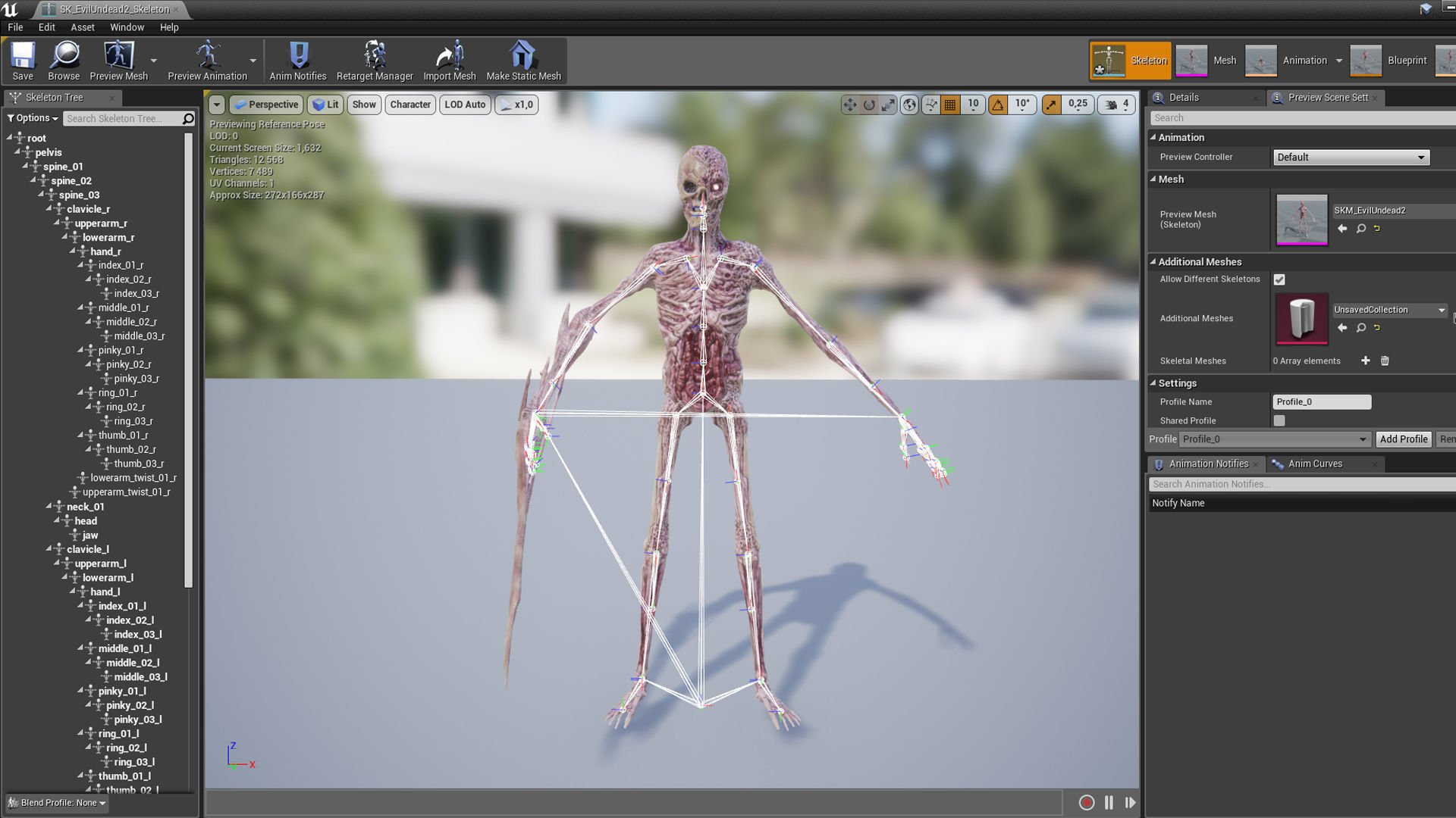 Evil Undead 2 Low-poly 3D model_20