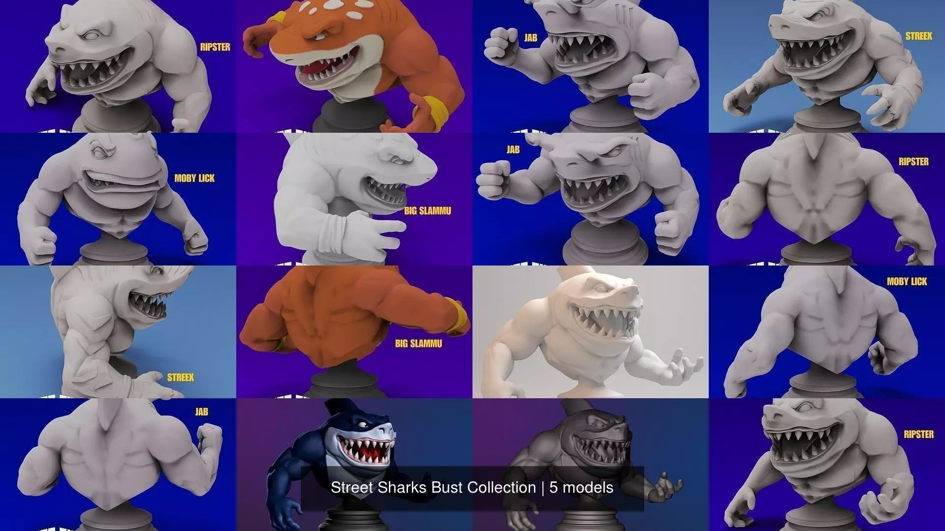 Street Sharks Bust Collection _0