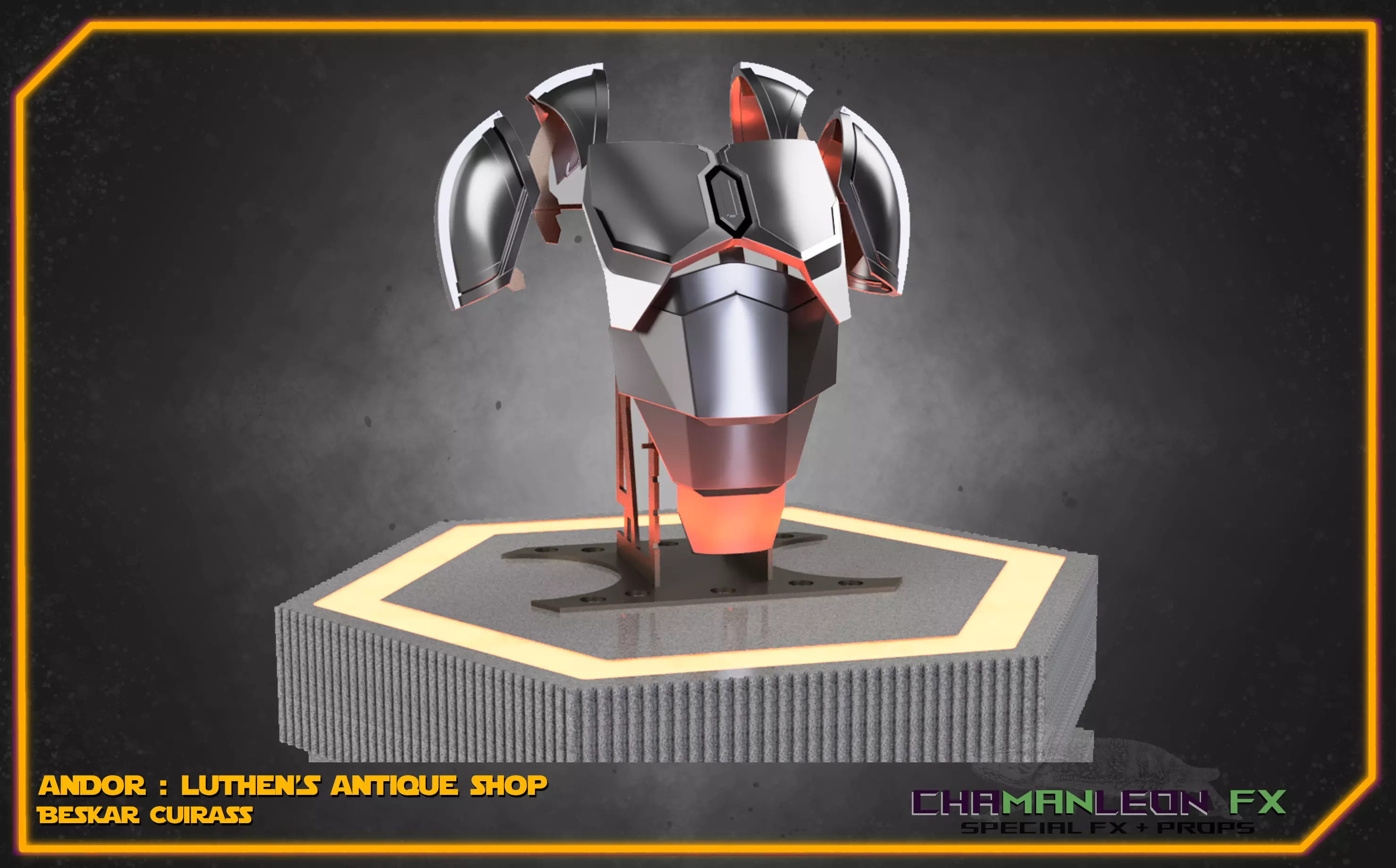 Beskar Cuirass Display Andor Star Wars Cosplay Armor 3D print model_0