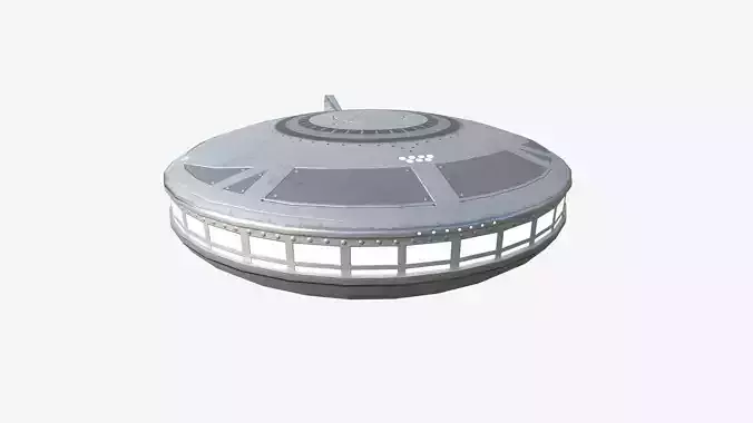 Alien Spaceship UFO A01 Steel - Sci Fi Spacecraft Design Low-poly 3D model