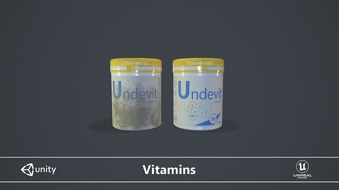 Vitamins undevil Free low-poly 3D model